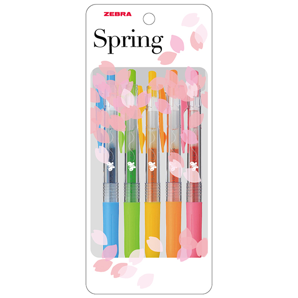 サラサクリップ０．５　５色セット　桜